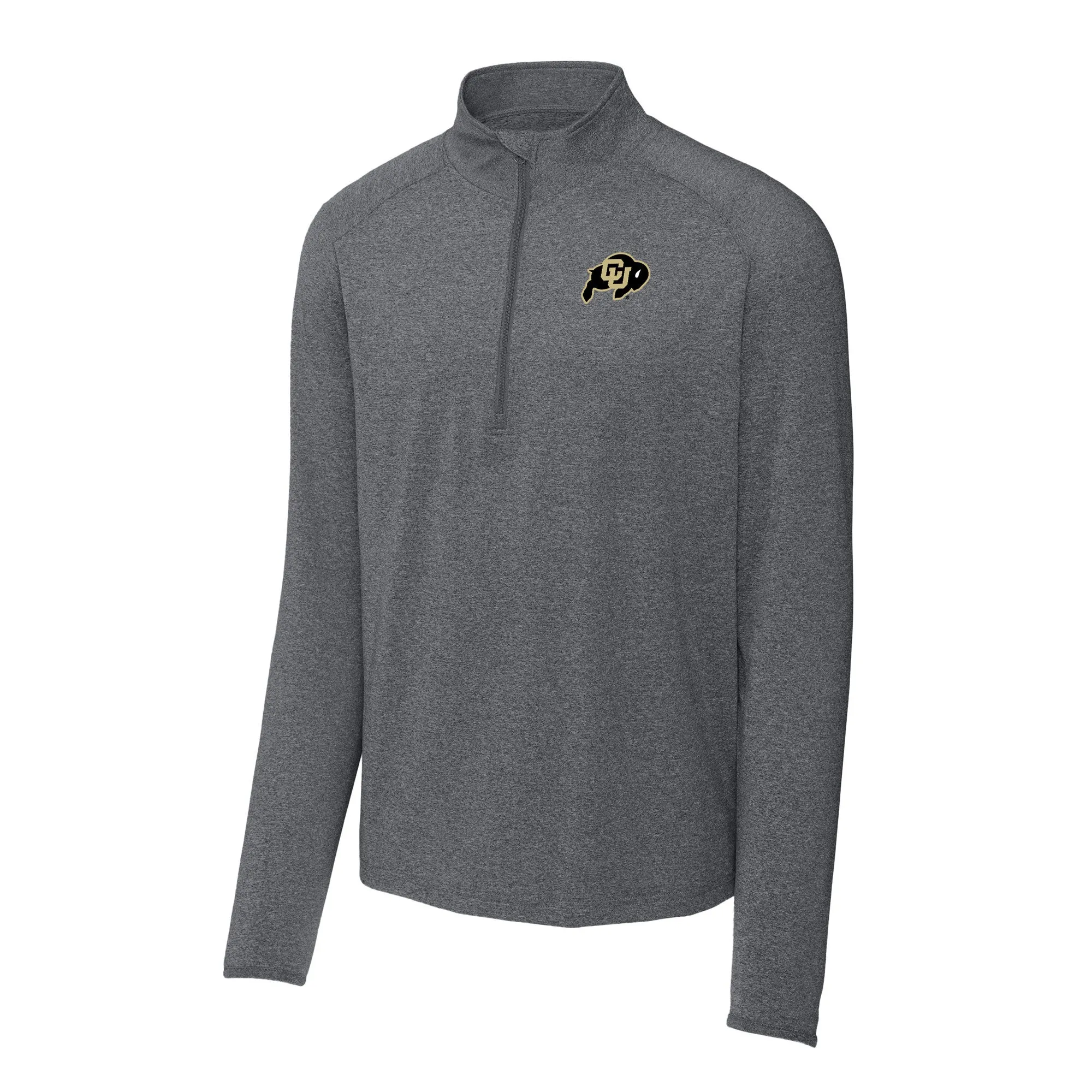 Colorado Primary Logo EMB Stretch 1/2 Zip Pullover - Charcoal Grey Heather