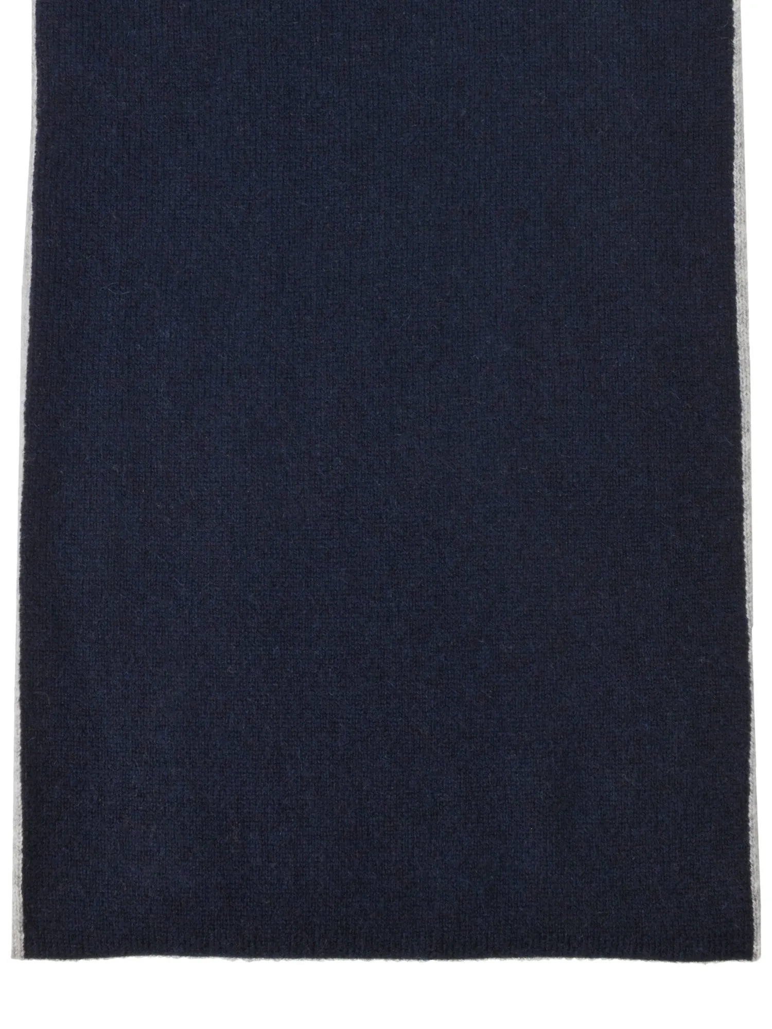 Colorblock Cashmere Scarf_Dark Navy/Light Grey