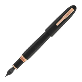 Conklin All American Fountain Pen in Matte Black with Rosegold Trim