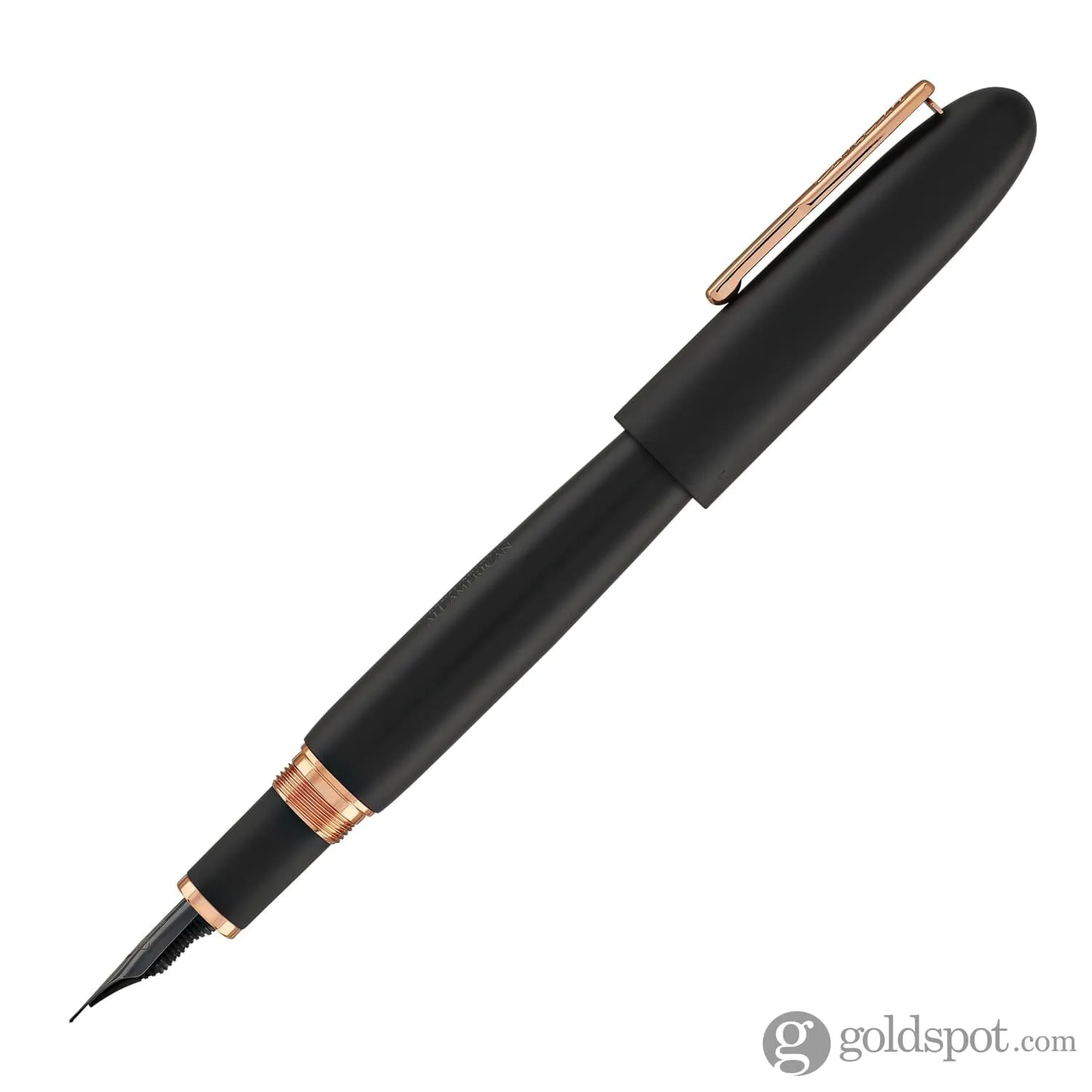 Conklin All American Fountain Pen in Matte Black with Rosegold Trim