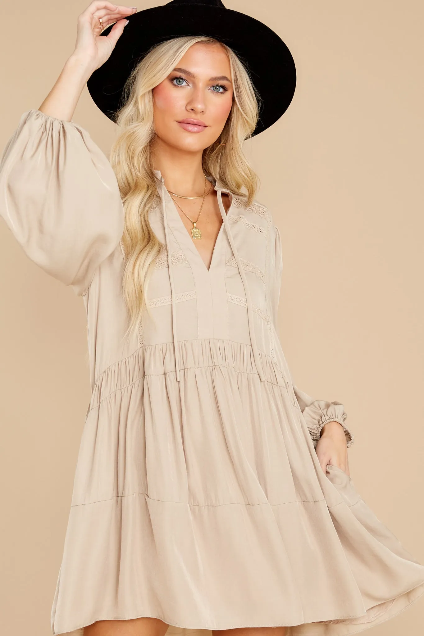 Consider It Done Taupe Dress