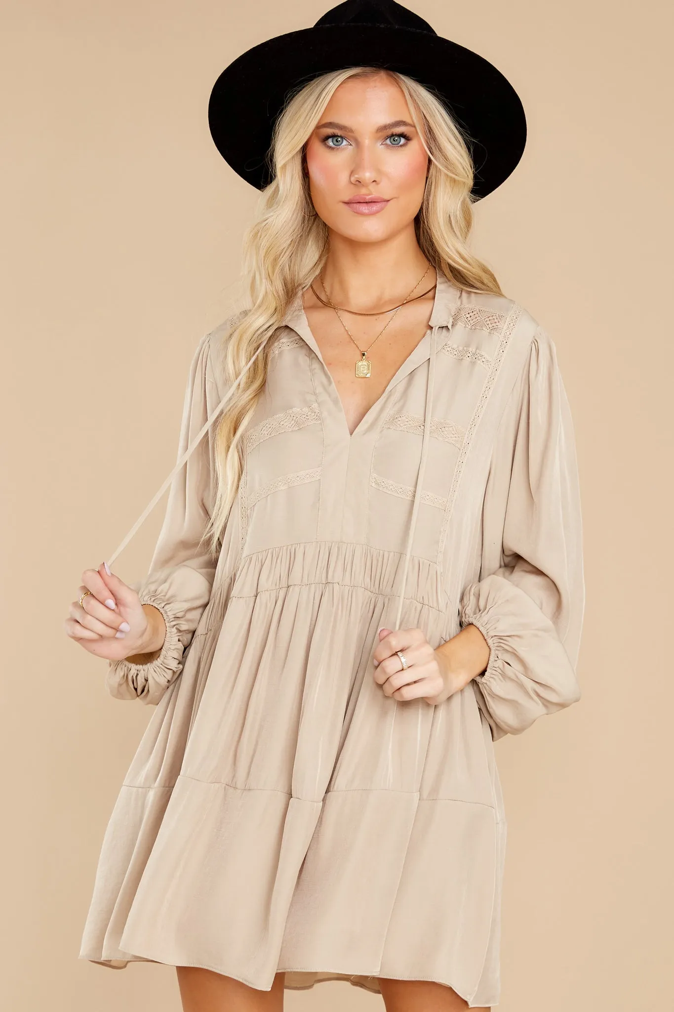 Consider It Done Taupe Dress