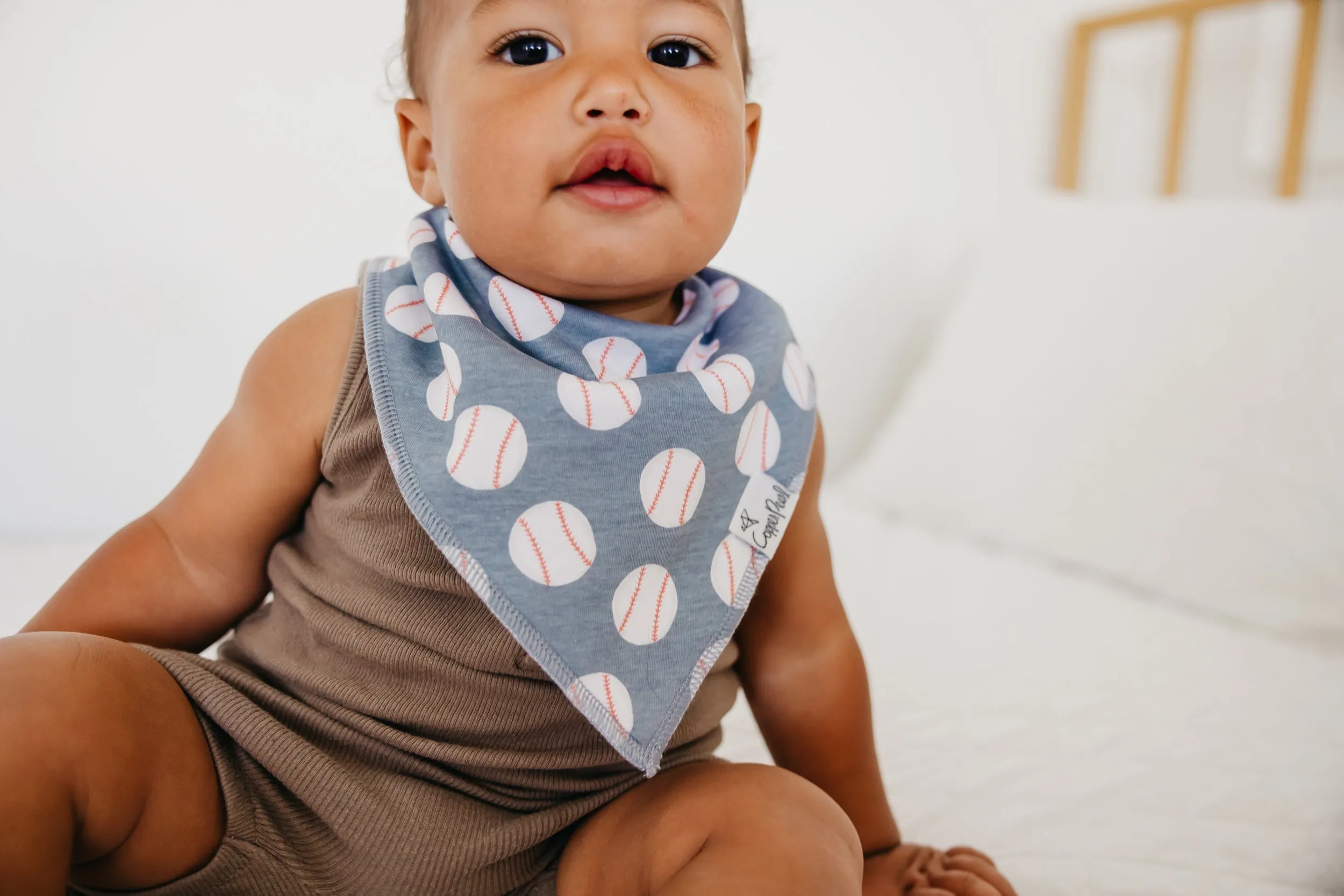 Copper Pearl Baby Bandana Bibs | Slugger