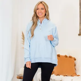 Crisp Winter Morning Pullover, Blue