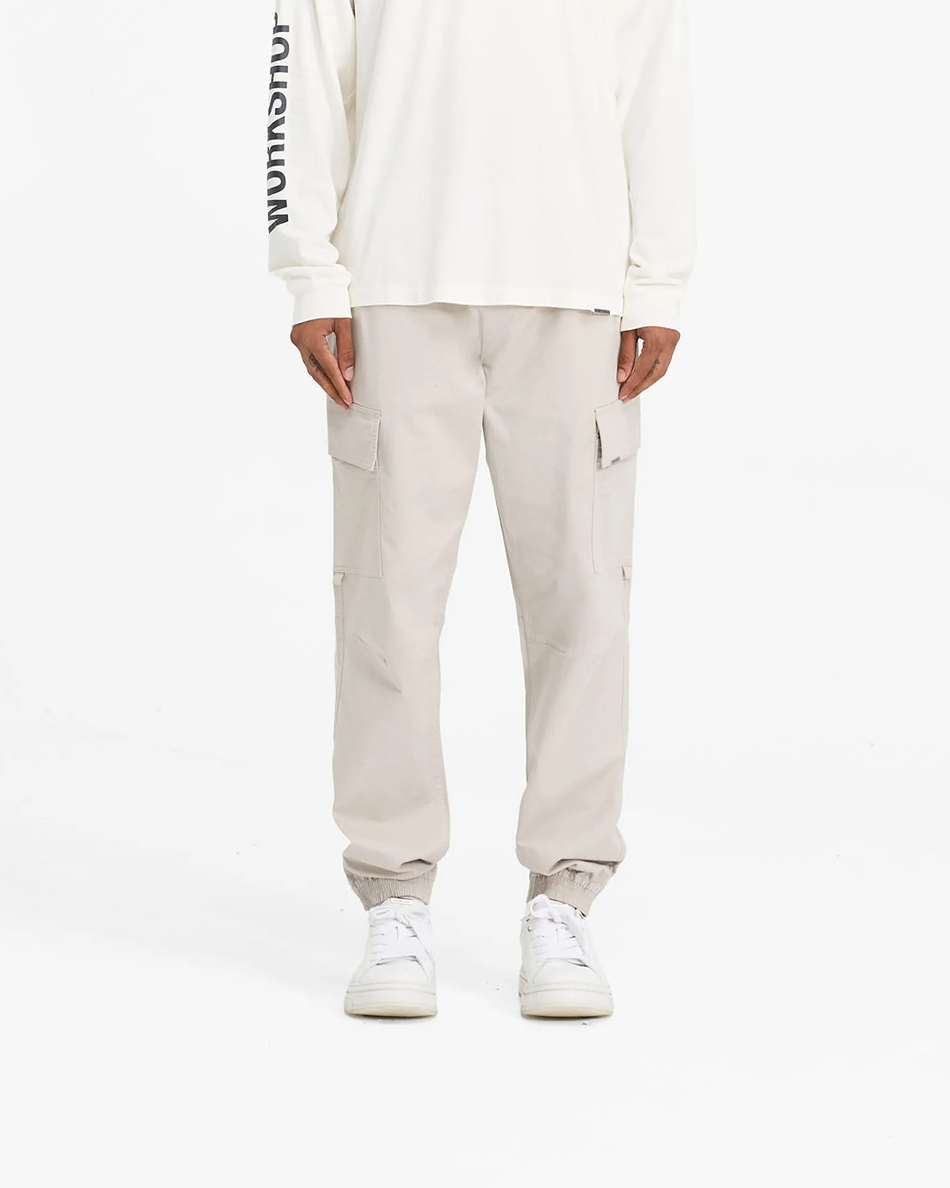 Cuffed Cargo Pant - Stone