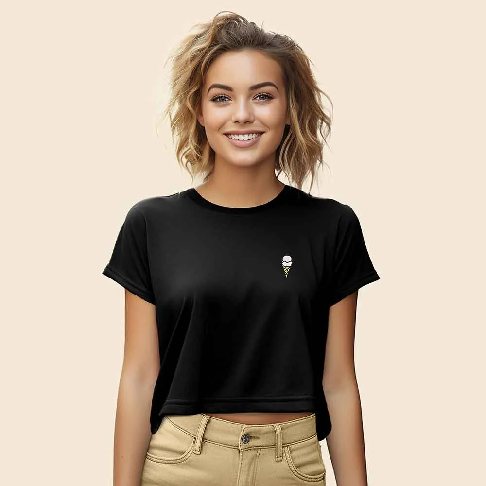 Dalix Ice Cream Flowy Cropped Tee