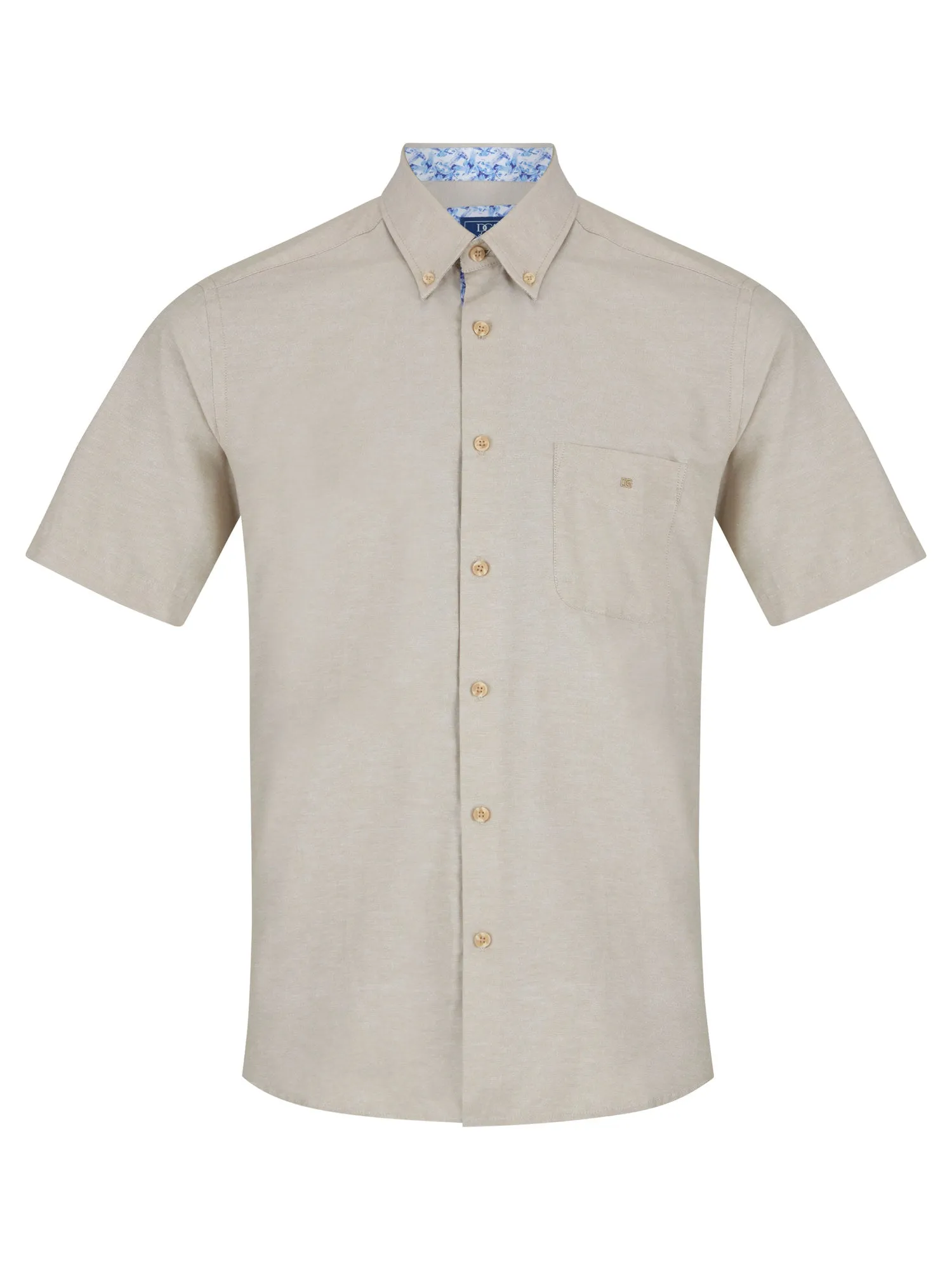 Daniel Grahame Ivano Short Sleeve Casual Shirt - Beige