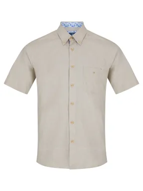 Daniel Grahame Ivano Short Sleeve Casual Shirt - Beige