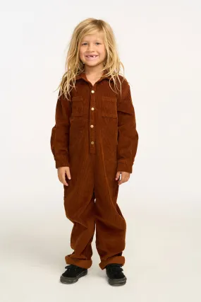 David Walnut Brown Corduroy Jumpsuit