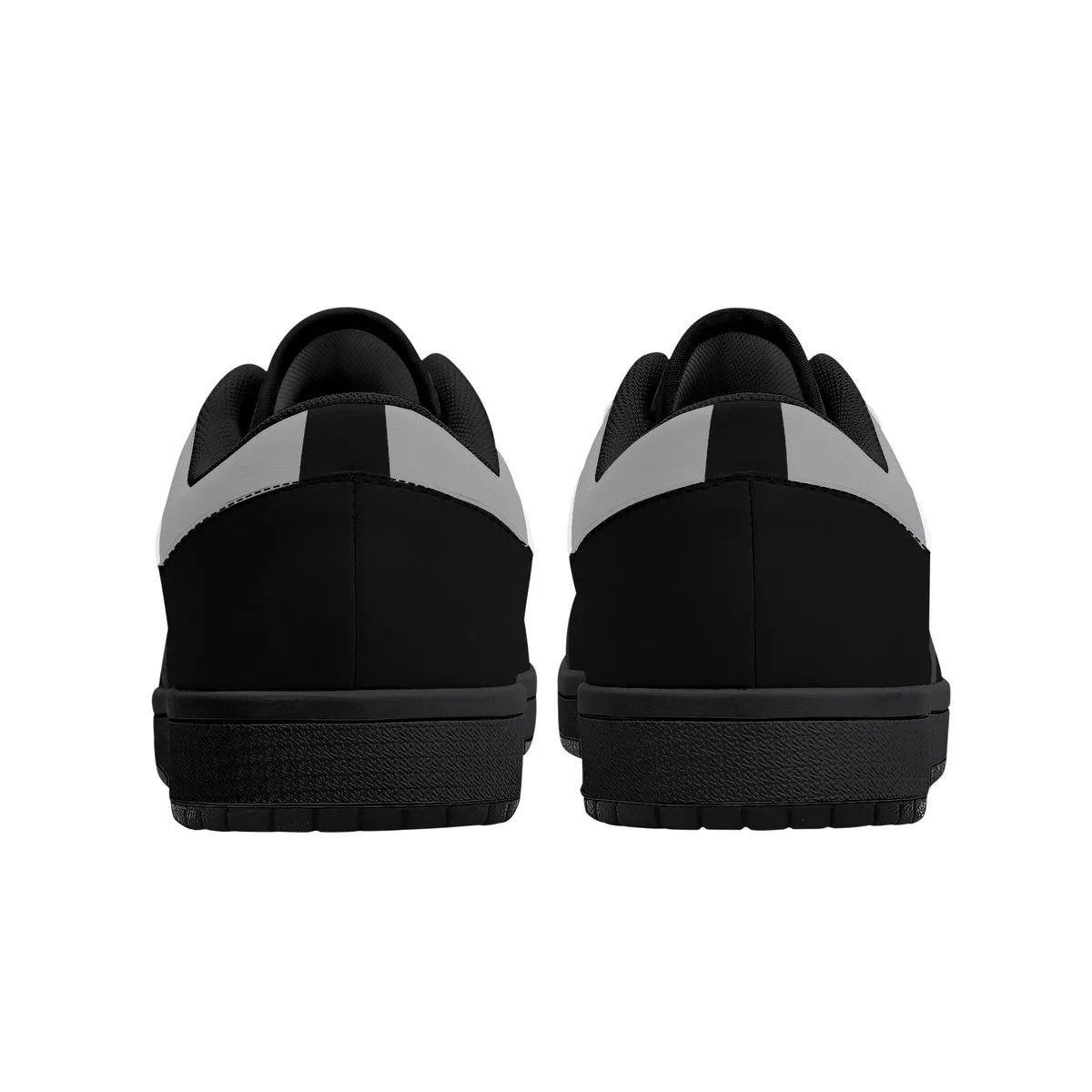 DCYG G4's Black & Grey,  Black Sole Low-Top Leather Sneakers