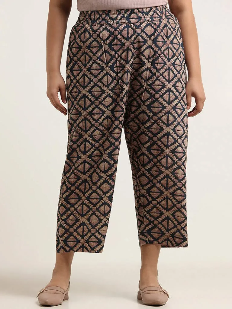 Diza Indigo Printed Palazzos