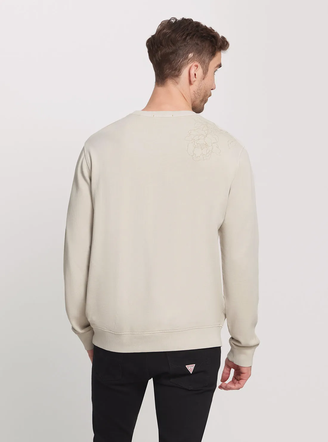 Eco Beige Treated Flower Jumper