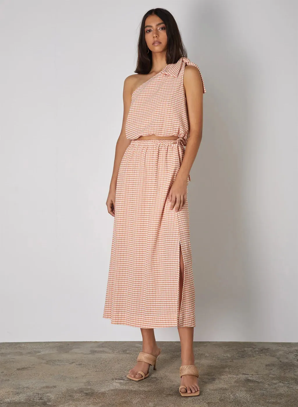 Esmaee Saronic Skirt -Tangerine