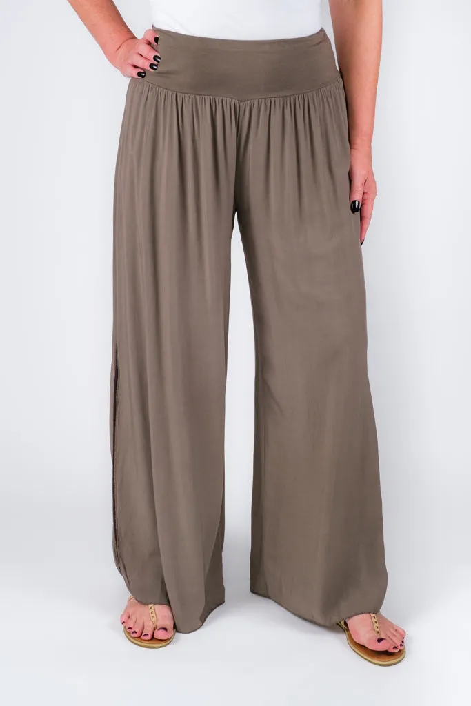 Evalyn Viscose Side Slit Pant (PL216)