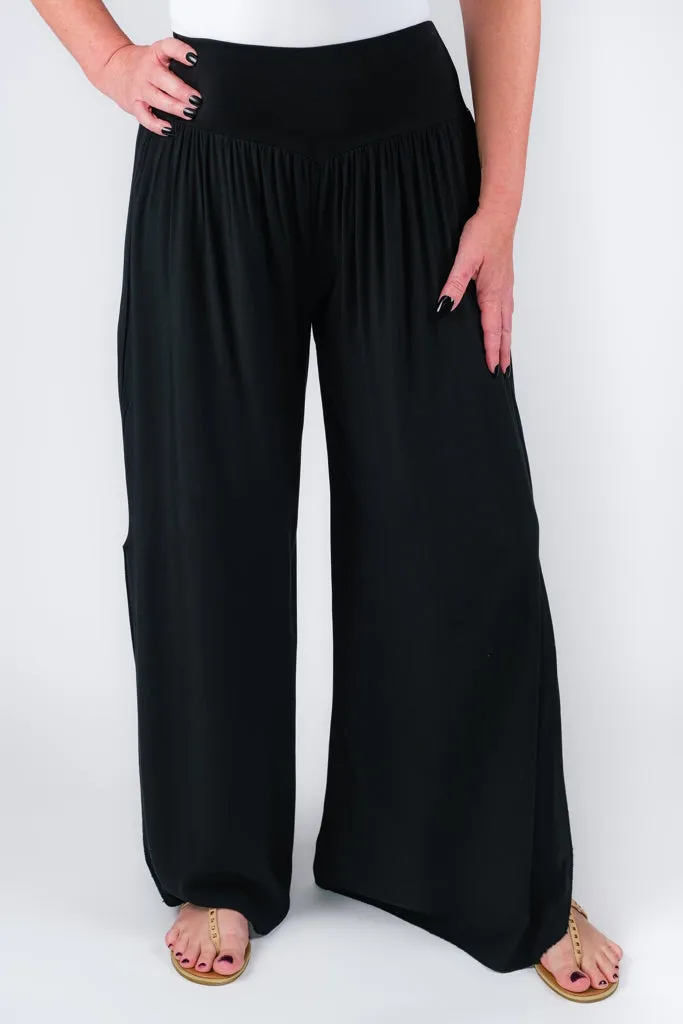 Evalyn Viscose Side Slit Pant (PL216)