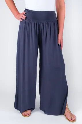 Evalyn Viscose Side Slit Pant (PL216)