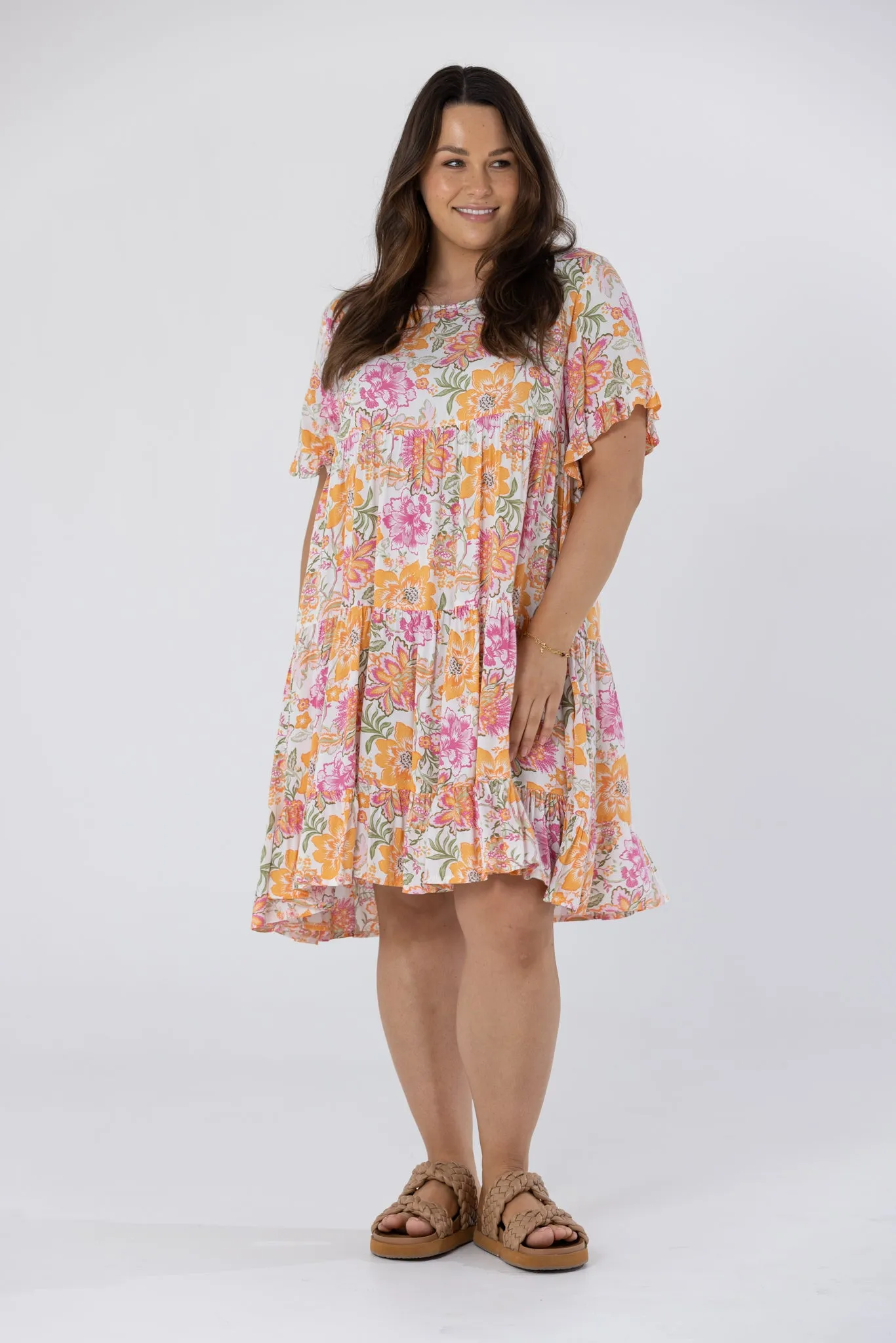 EVANGELINE DRESS - Multi Fuchsia