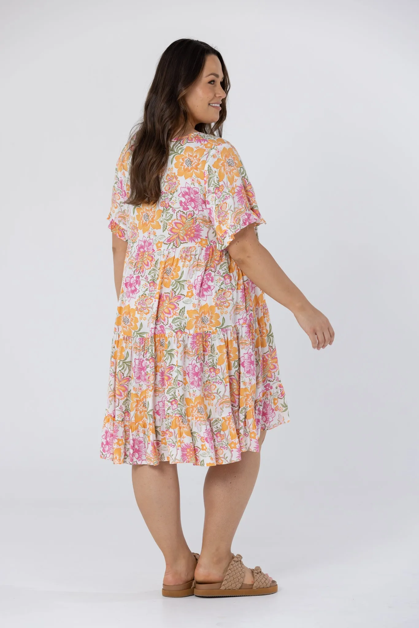 EVANGELINE DRESS - Multi Fuchsia