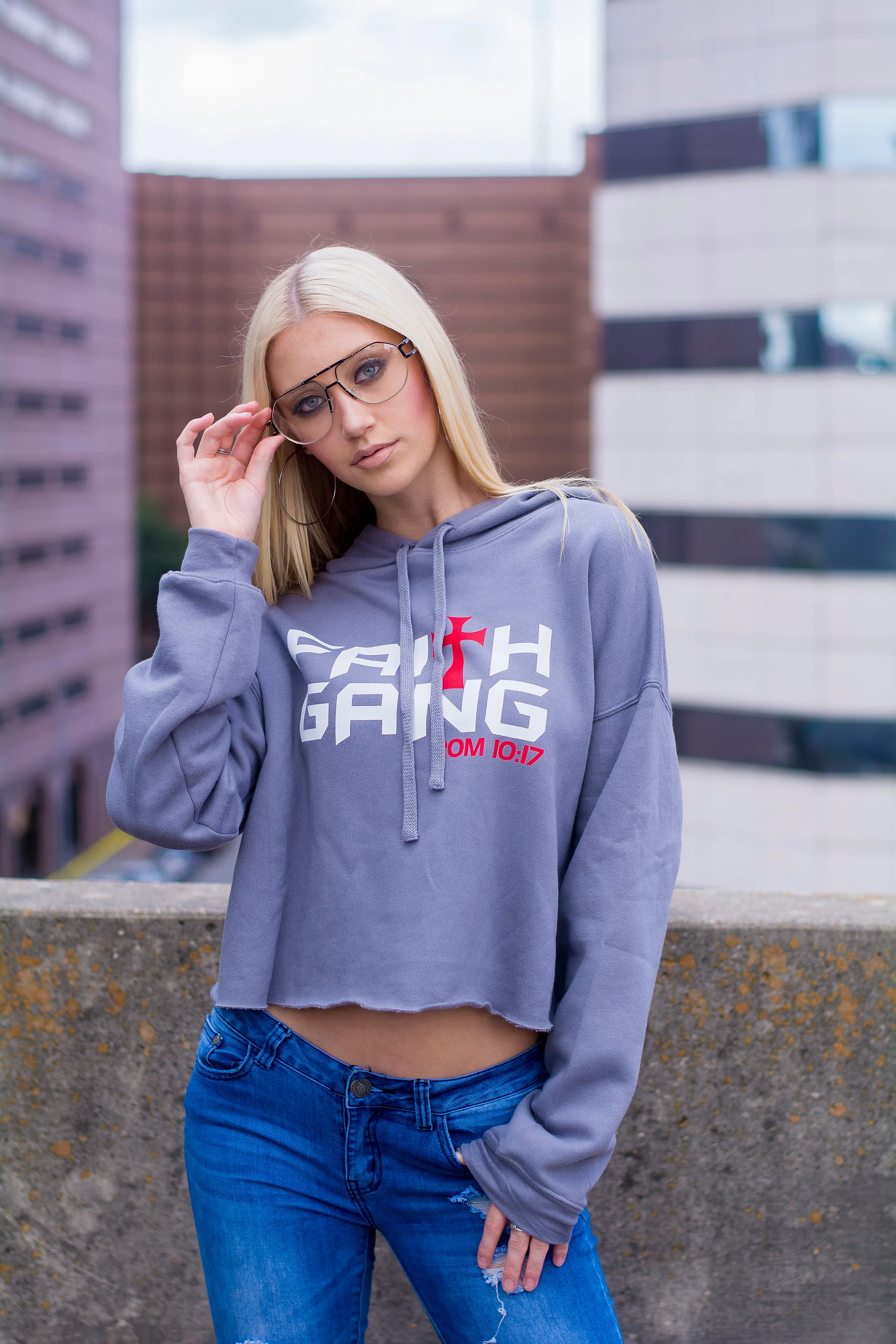 Faith Gang Women's Cropped Hoodie