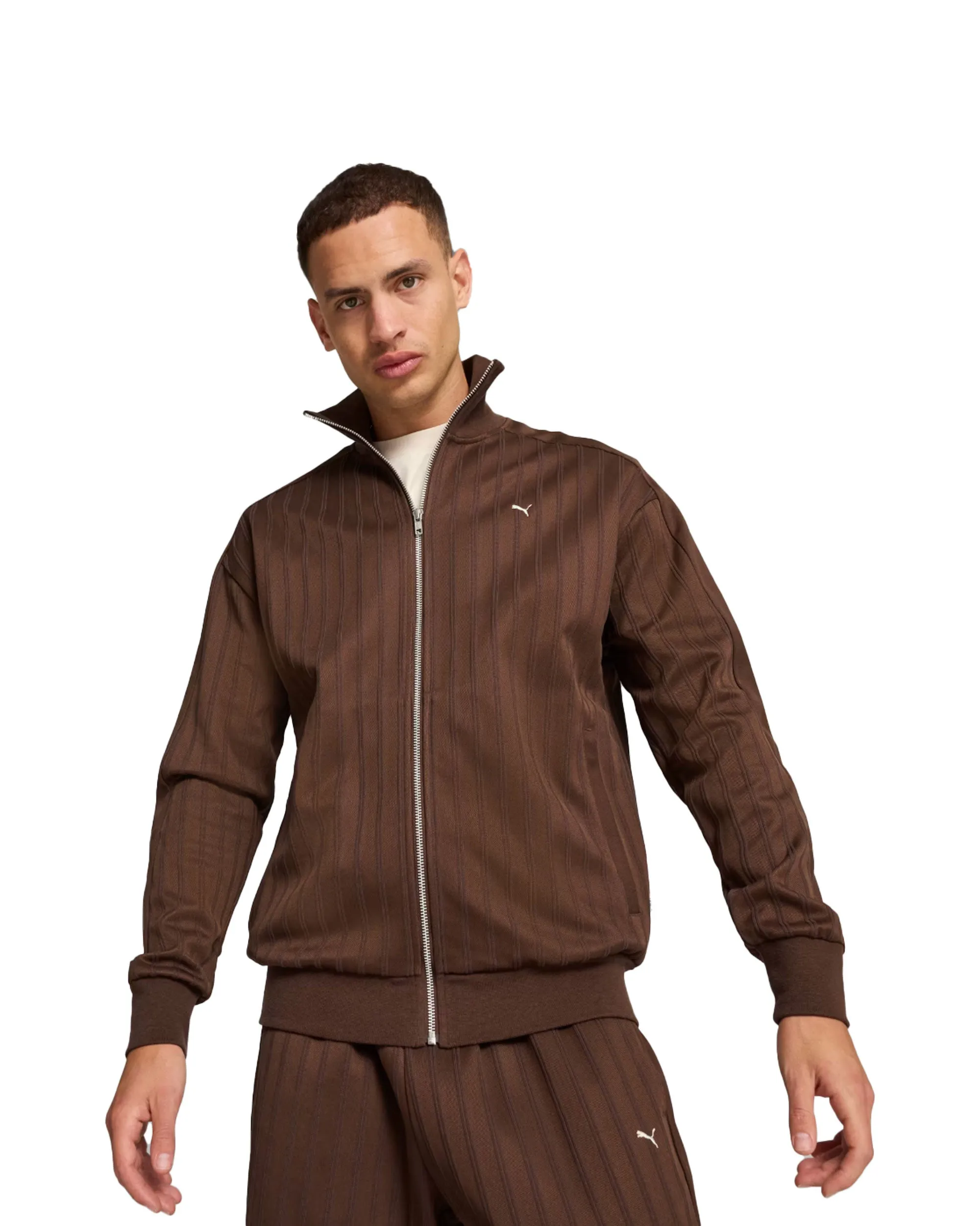 Felpa Uomo Puma MMQ T7 Track Jacket Espresso Brown