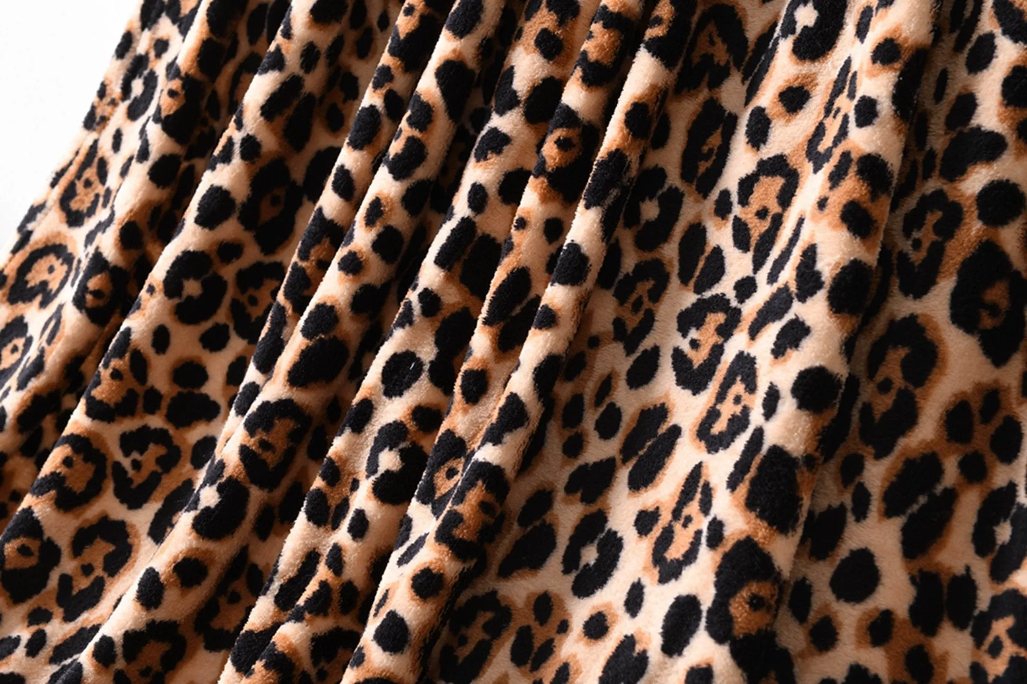 Fleece Throw Blanket, 50 x 60 Inch Fleece Blanket -Leopard Print by ocean home fashion