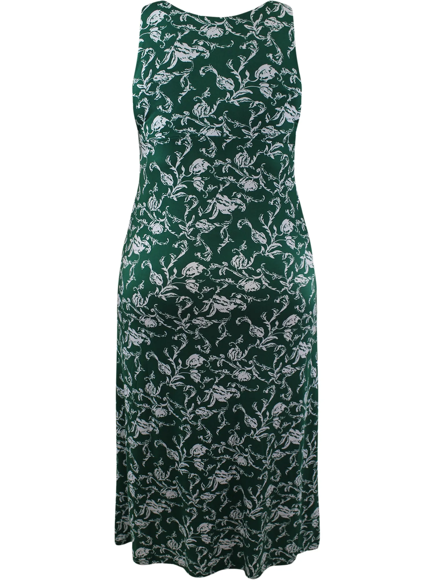 Floral Print Plus Size Sleeveless Maxi Dress