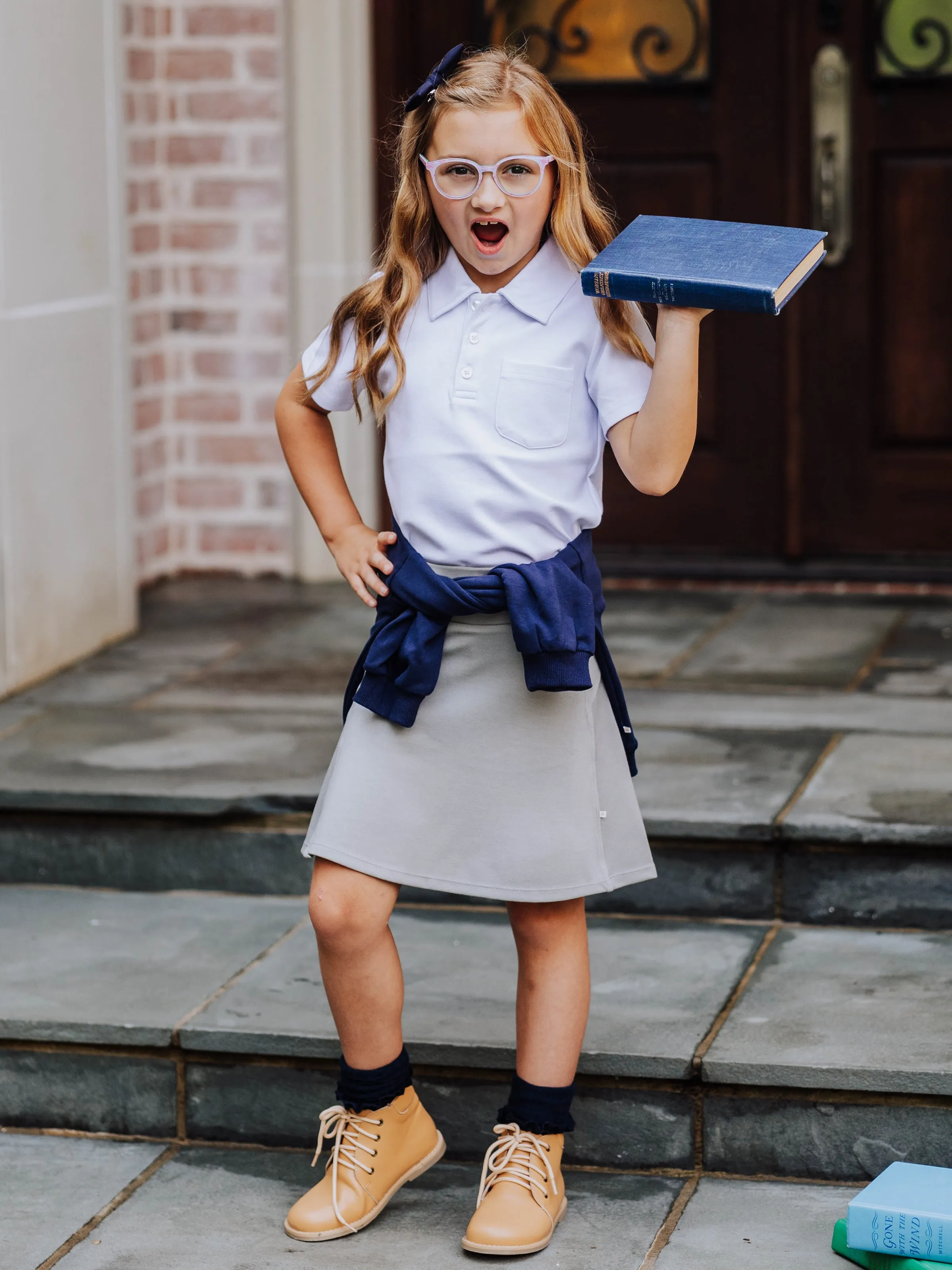 Flowy Skort - Steel Gray