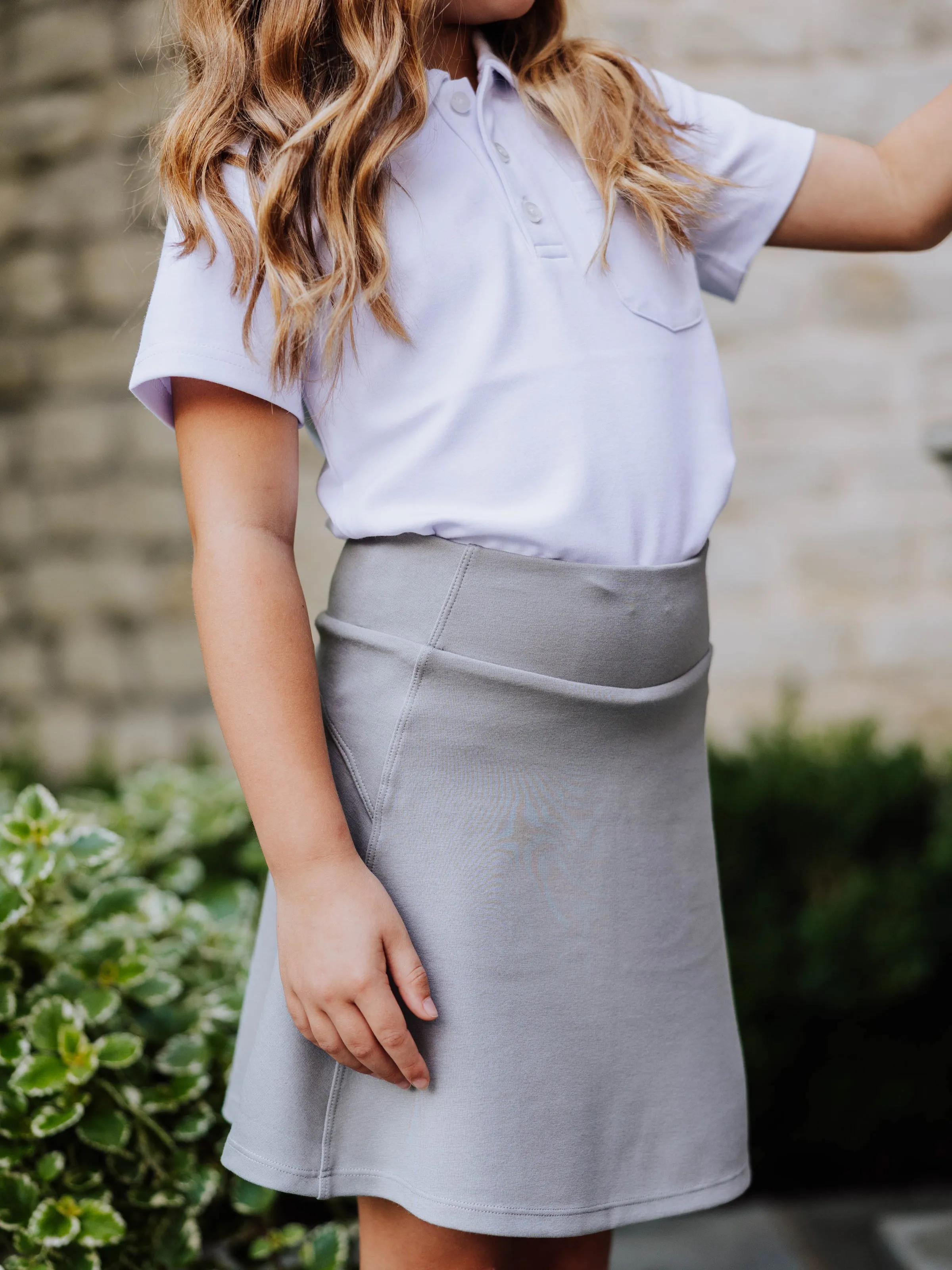 Flowy Skort - Steel Gray