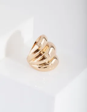 Gold 3 Layer Ring