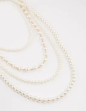 Gold Layered Mixed Pearl Necklace