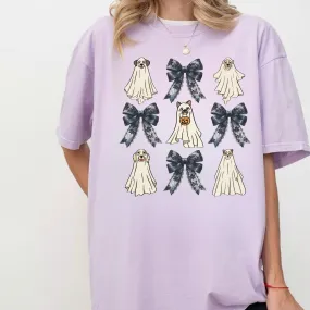 Halloween Dog Ghost Coquette Shirt