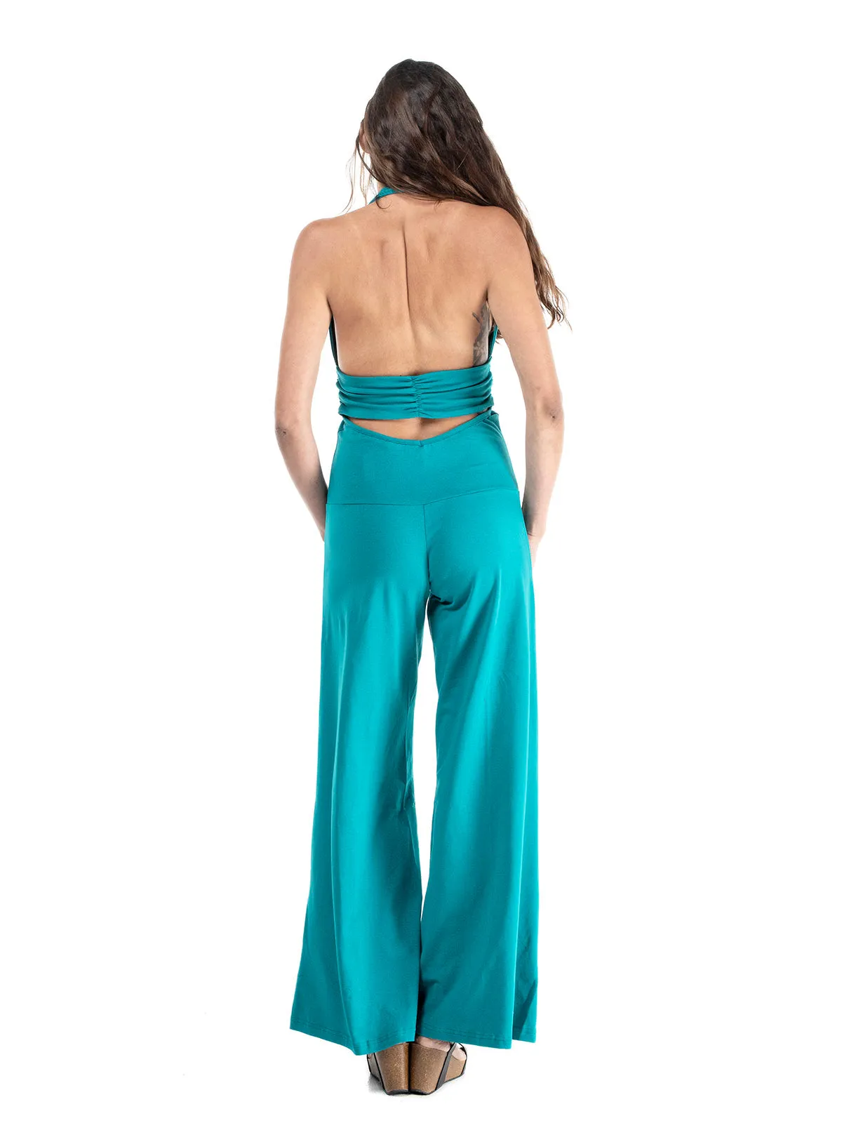 Halter Cotton Stretch We Jumpsuit