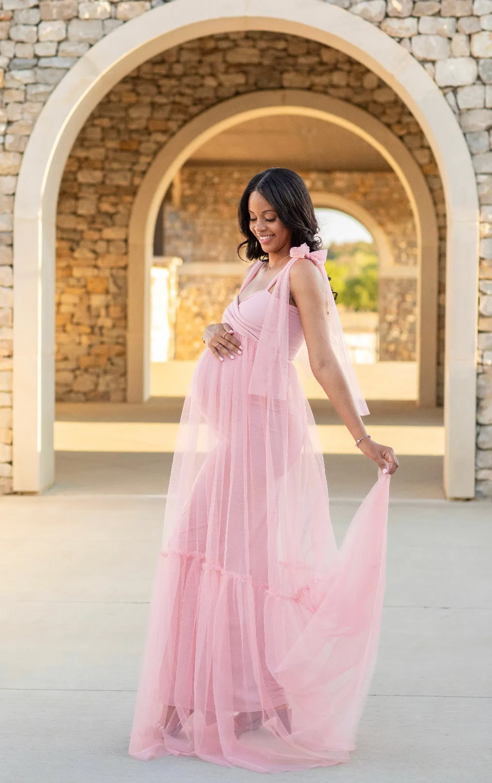 Hannah Gown Sweetheart Top Maternity Dress