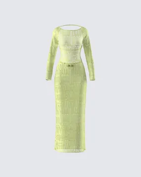 Hartley Green Open Knit Maxi Dress