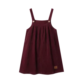 high waisted corduroy jumper - burgundy