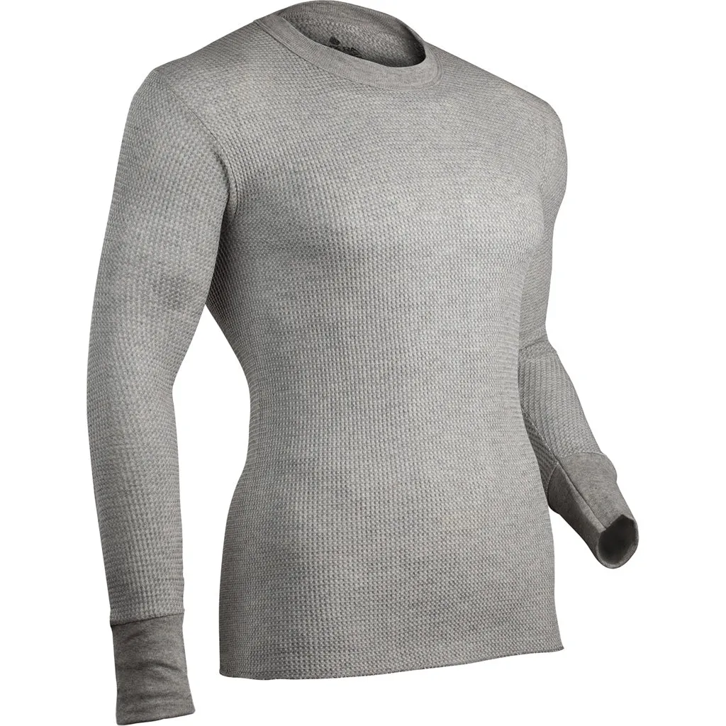 Indera Cotton Heavyweight Thermal Shirt Heather Gray Large