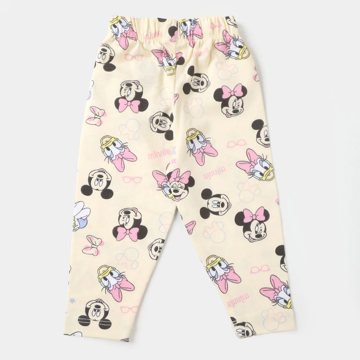 Infant Girls Printed Tights - Cream