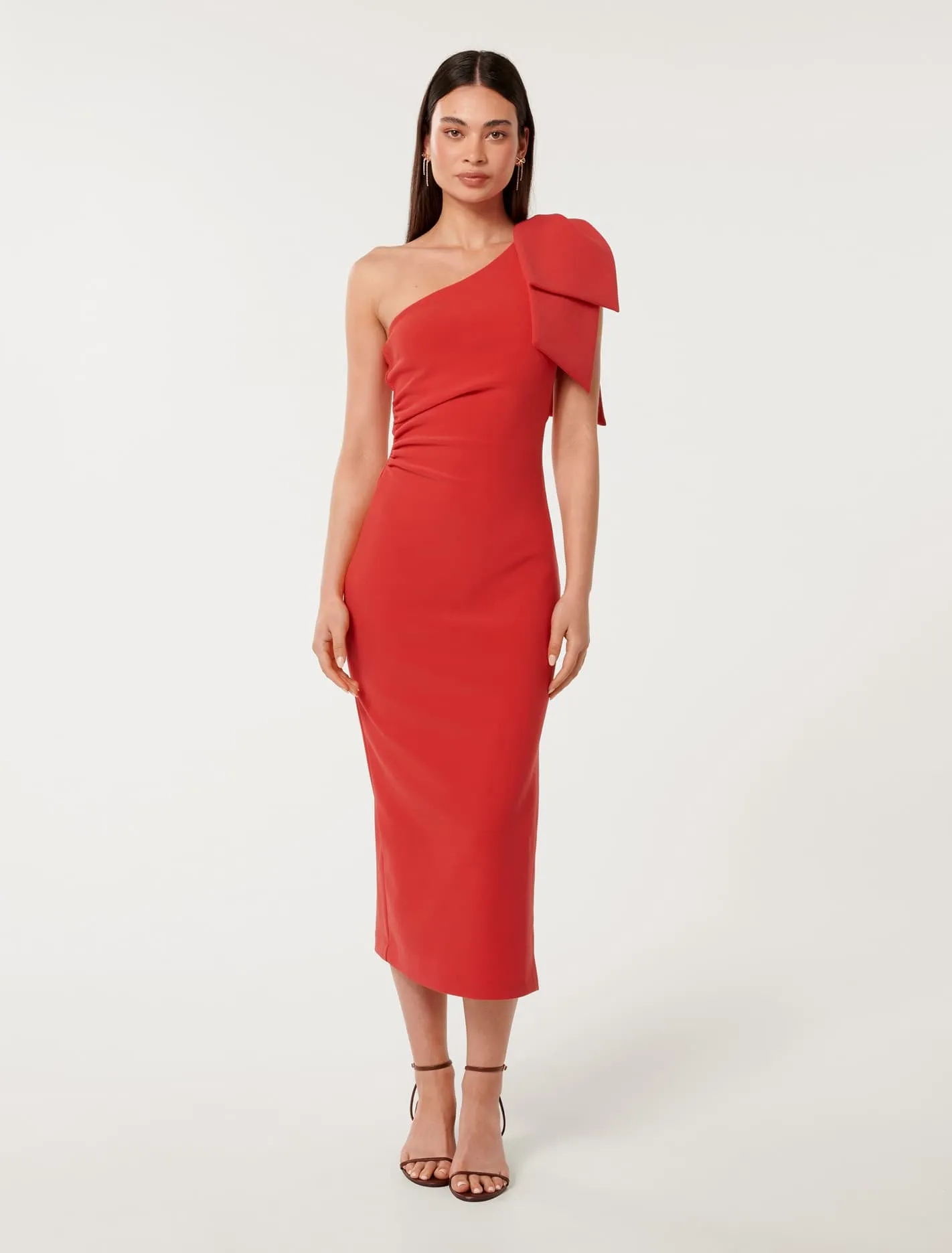 Jade Bow Bodycon Midi Dress