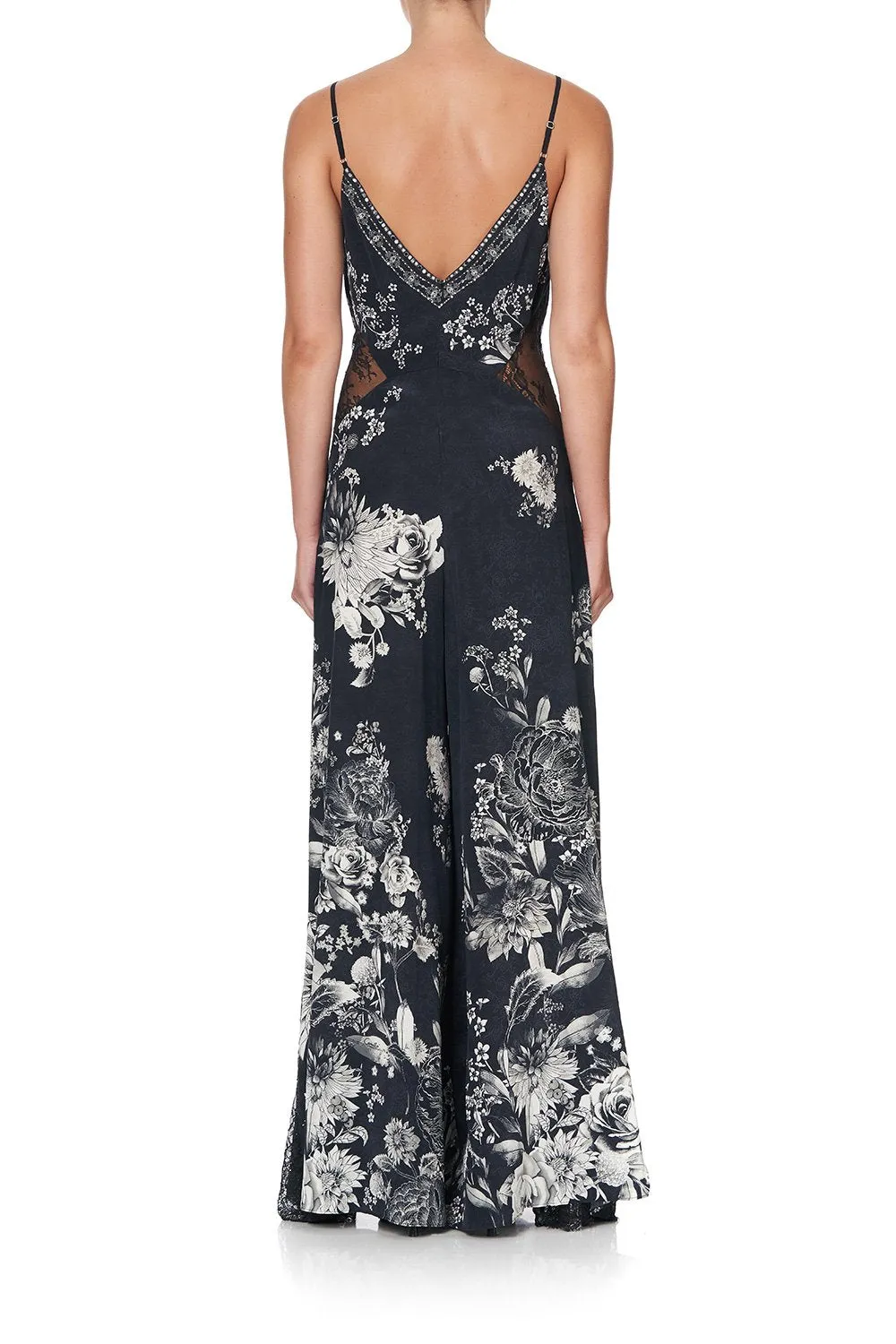 JUMPSUIT WITH LACE INSERT MOONSHINE BLOOM