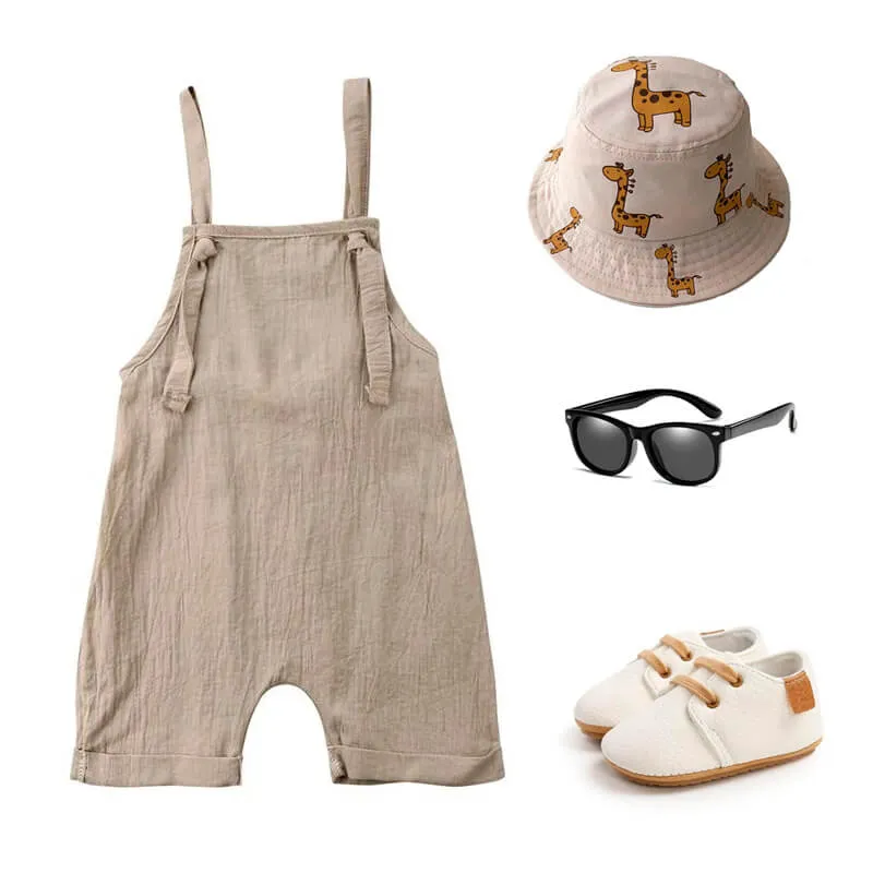 Knot Linen Baby Romper