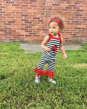 Ladybug 1 Piece Comfy Knit Romper Outfit