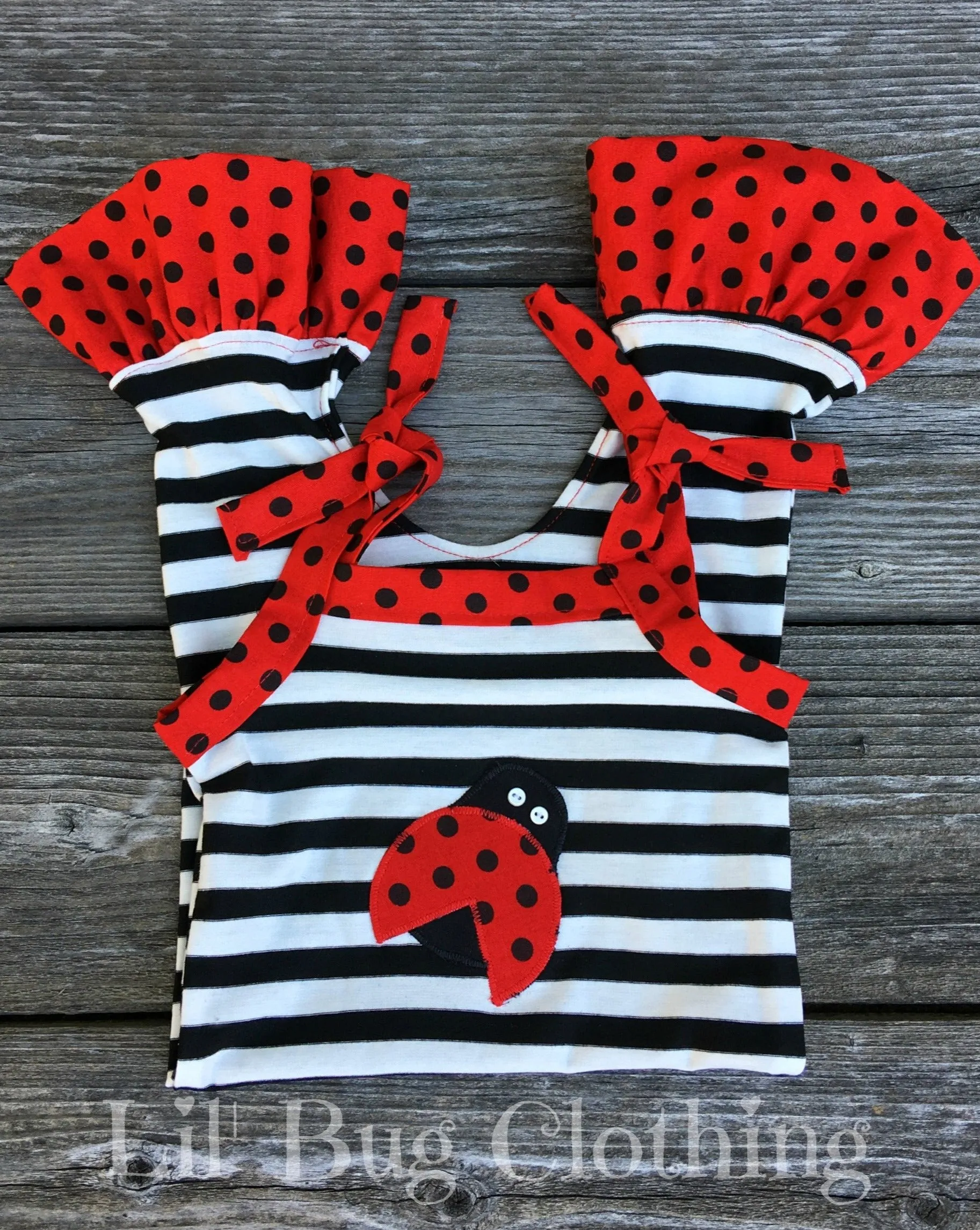 Ladybug 1 Piece Comfy Knit Romper Outfit