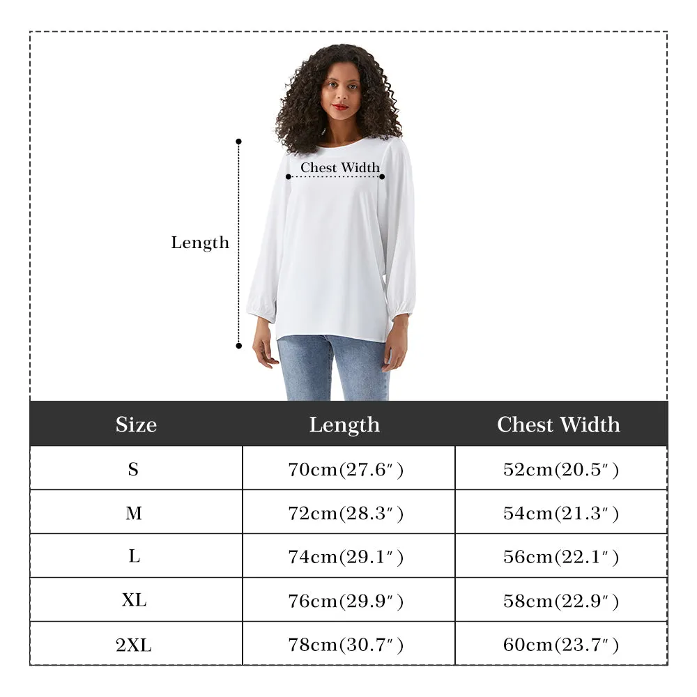 Leo Woman Zodiac Sign Long Sleeve Chiffon Blouse Inspired by Astrology and Horoscope