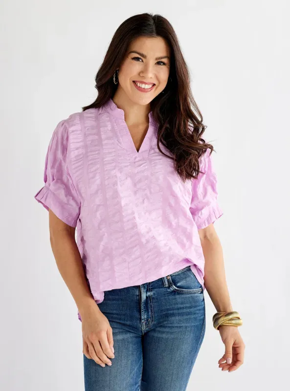 Lilac Caroline Top