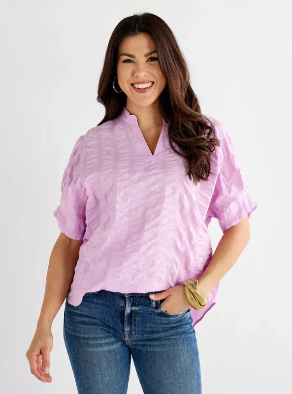 Lilac Caroline Top