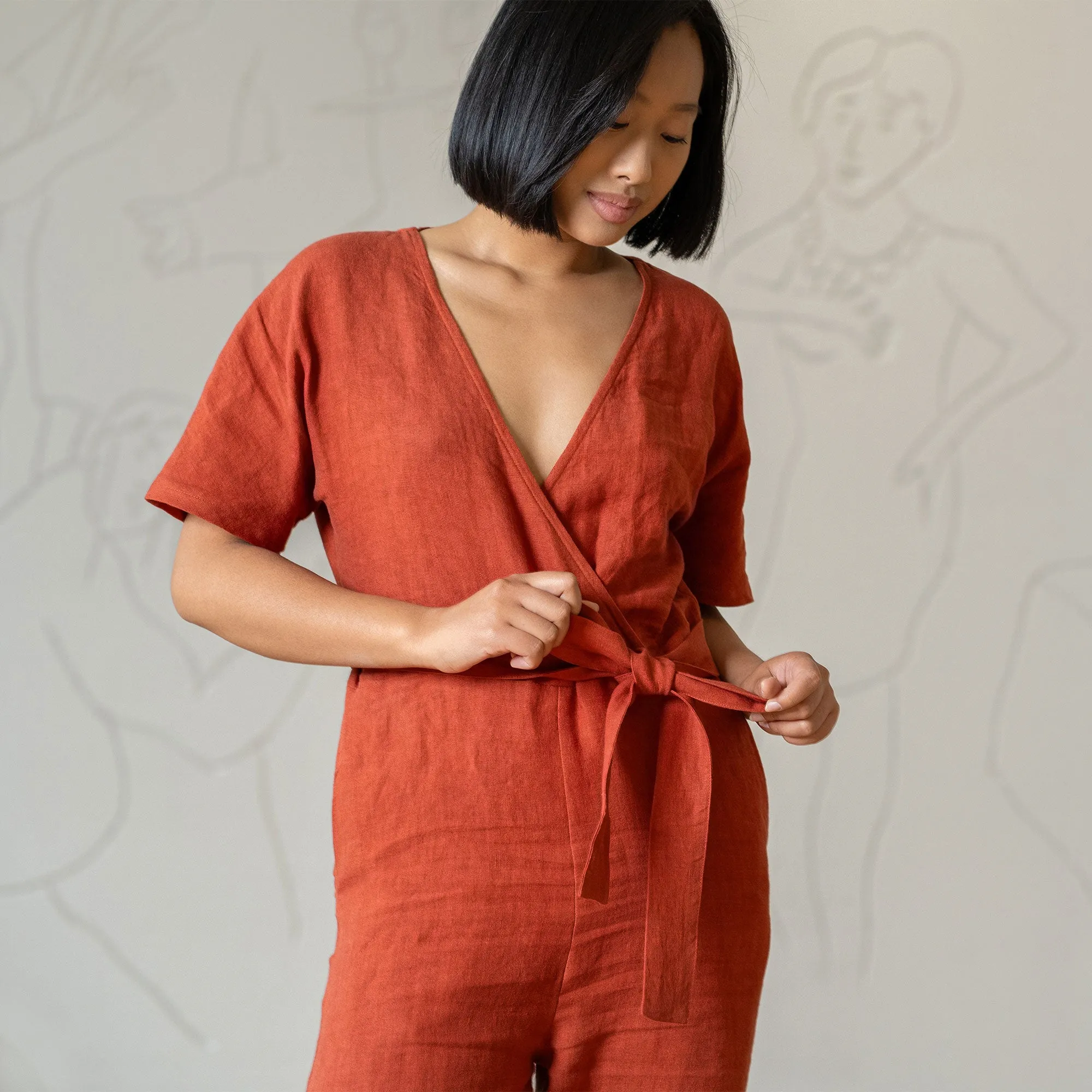 Linen Wrap Jumpsuit Mindy