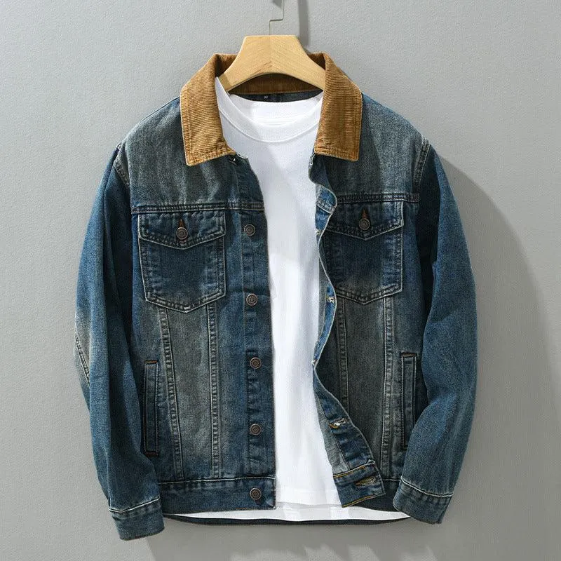 Loose Denim Workwear Jacket Japanese Casual Fashion