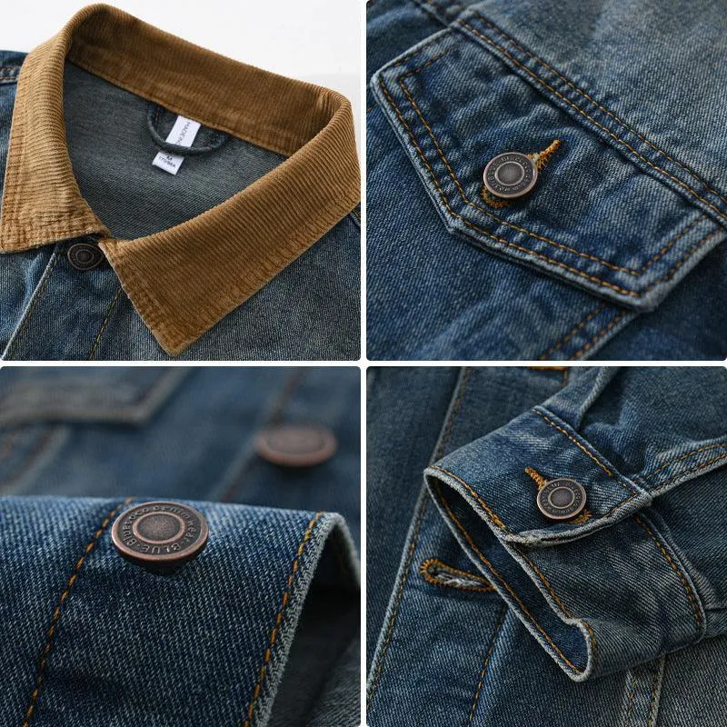 Loose Denim Workwear Jacket Japanese Casual Fashion