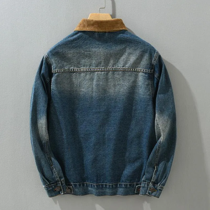 Loose Denim Workwear Jacket Japanese Casual Fashion