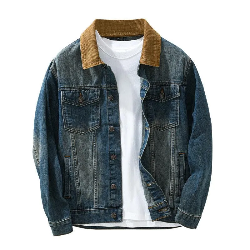 Loose Denim Workwear Jacket Japanese Casual Fashion